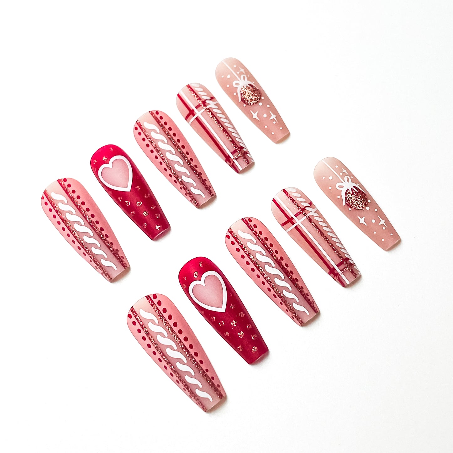 POISE Christmas Press-on Nails 24PCS set