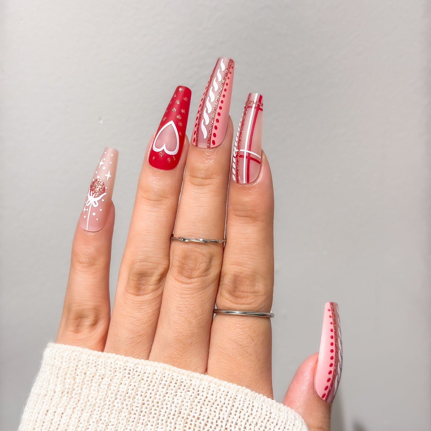 POISE Christmas Press-on Nails 24PCS set
