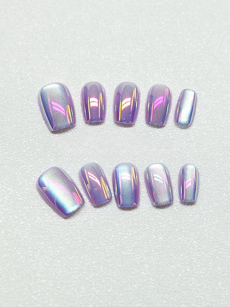 Poise 100% handmade Cat-Eye Nails Set 10pcs set