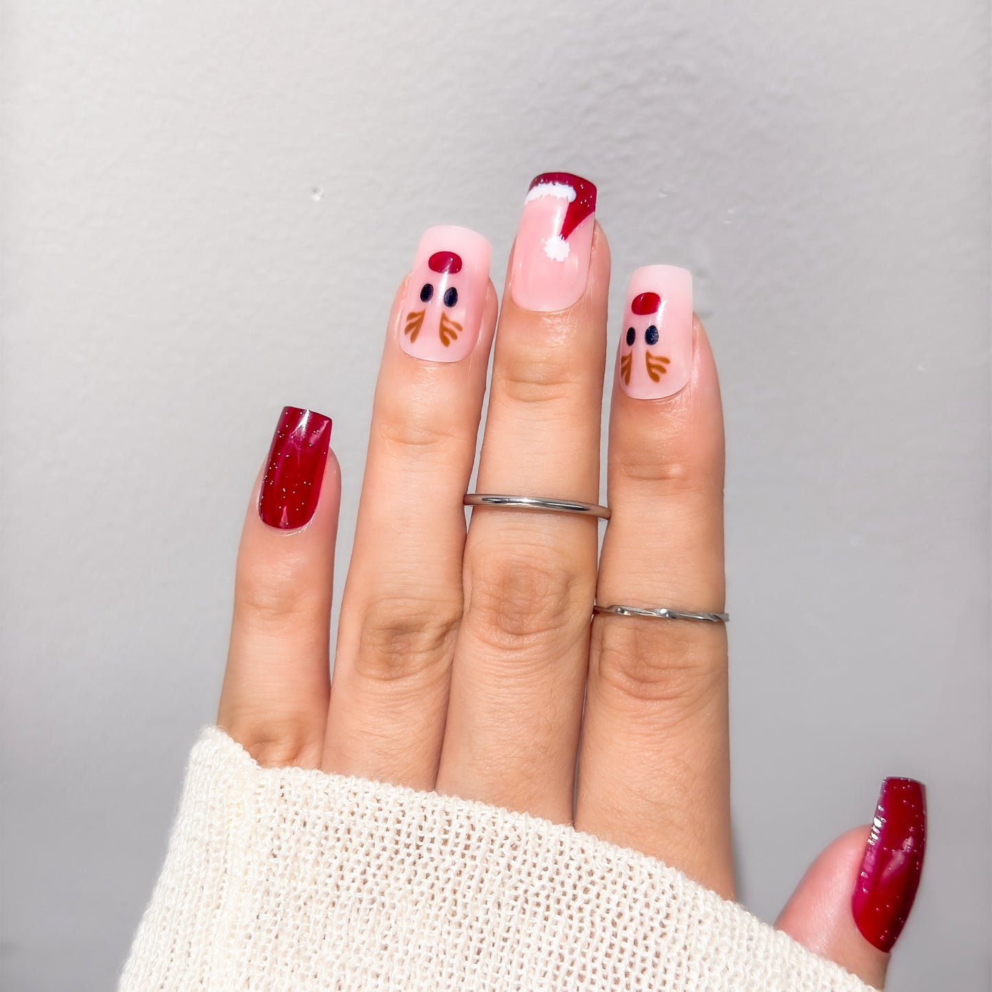 POISE Christmas Press-on Nails 24PCS set
