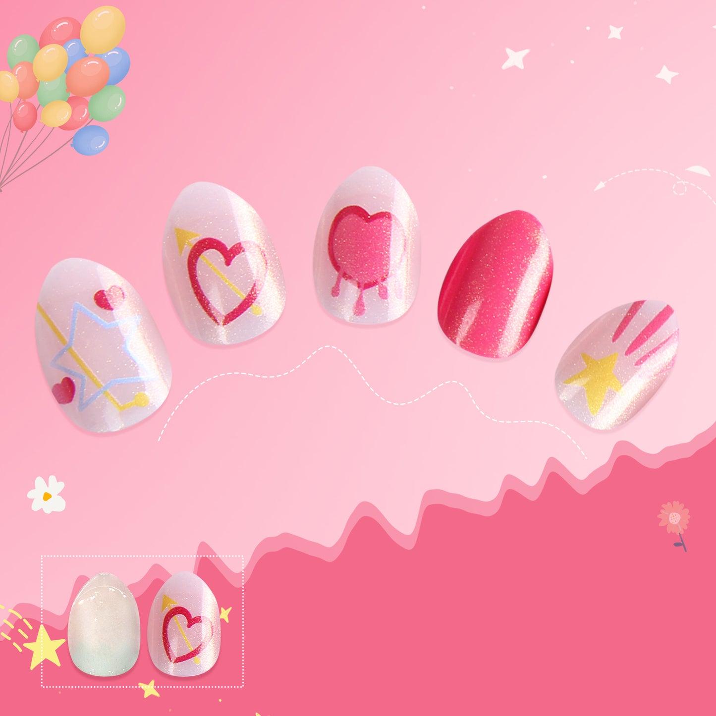 Poise Press-on Nails For Kids 24pcs