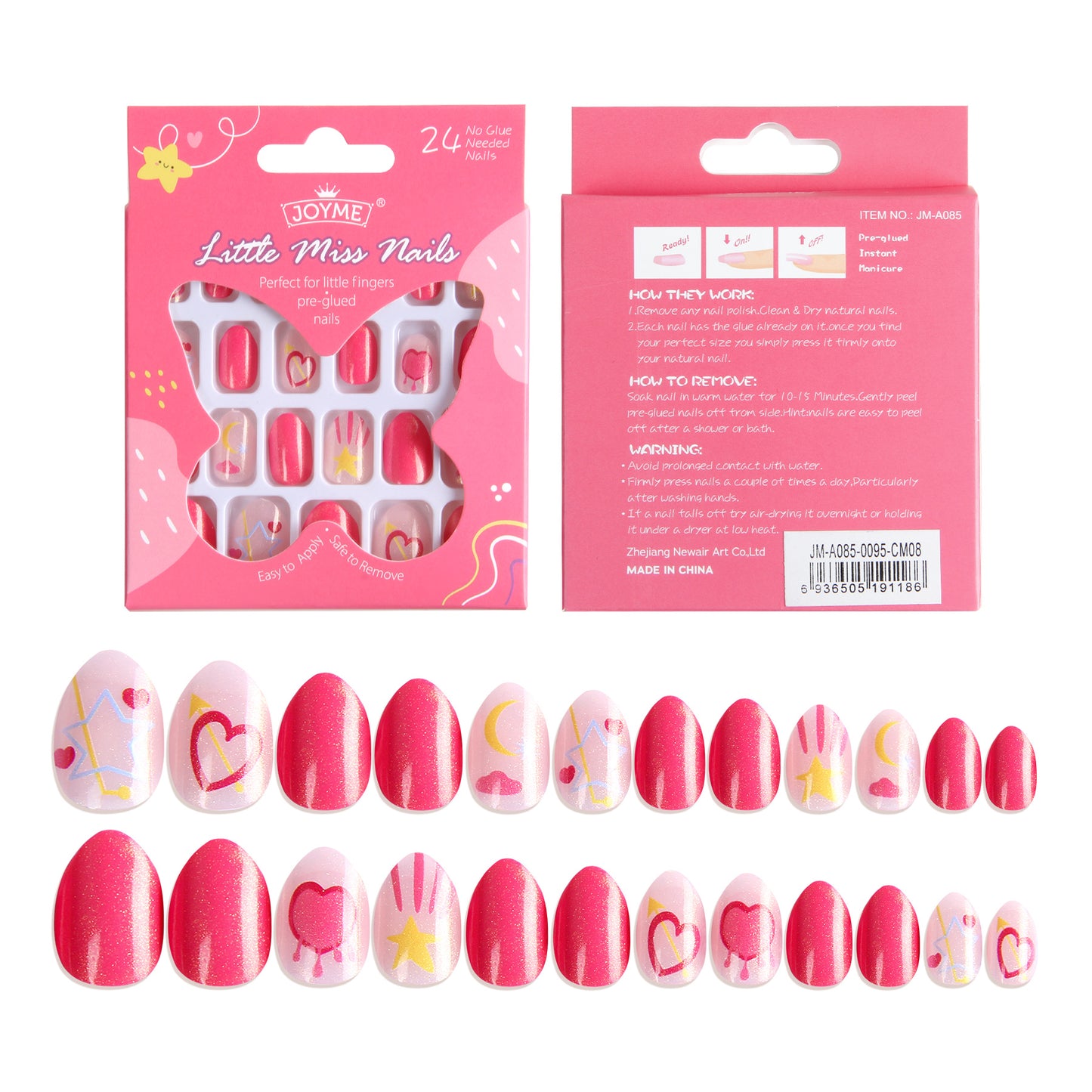 Poise Press-on Nails For Kids 24pcs
