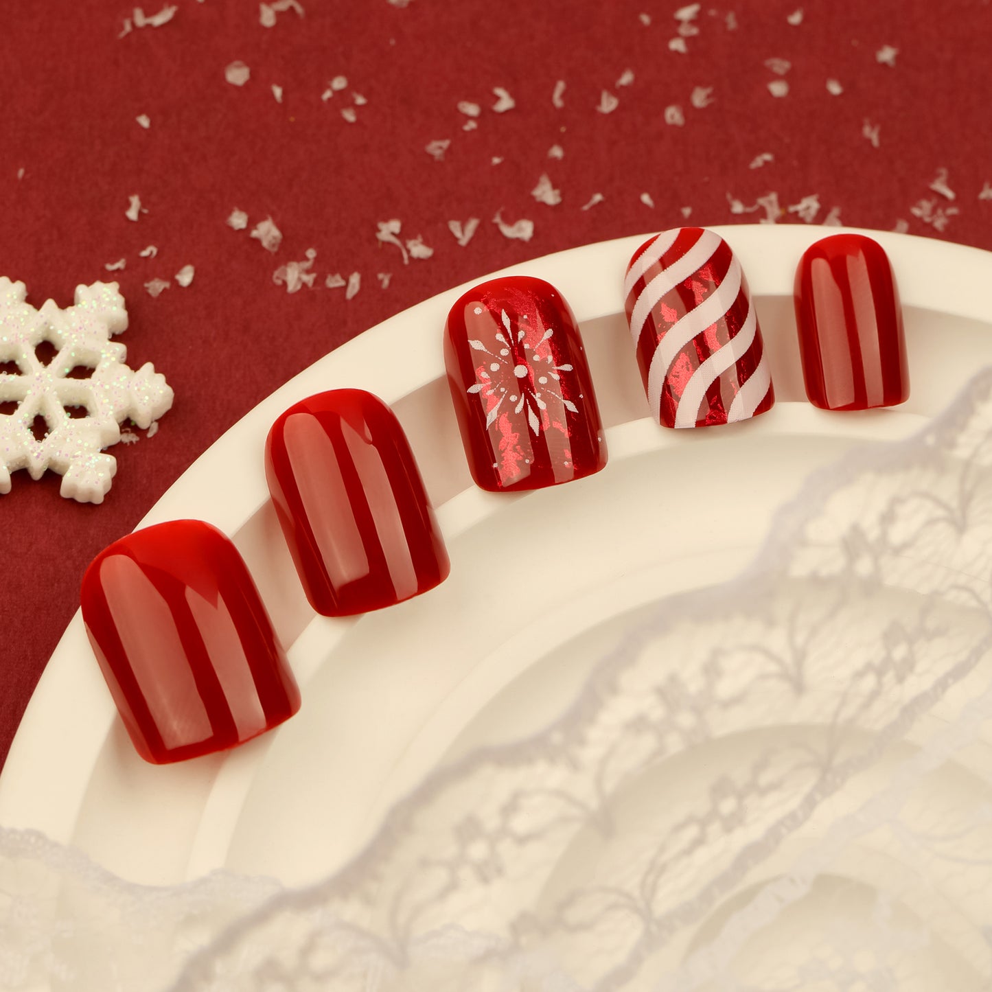 POISE Christmas Press-on Nails 24PCS set