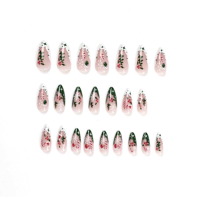 POISE Christmas Press-on Nails 24PCS set