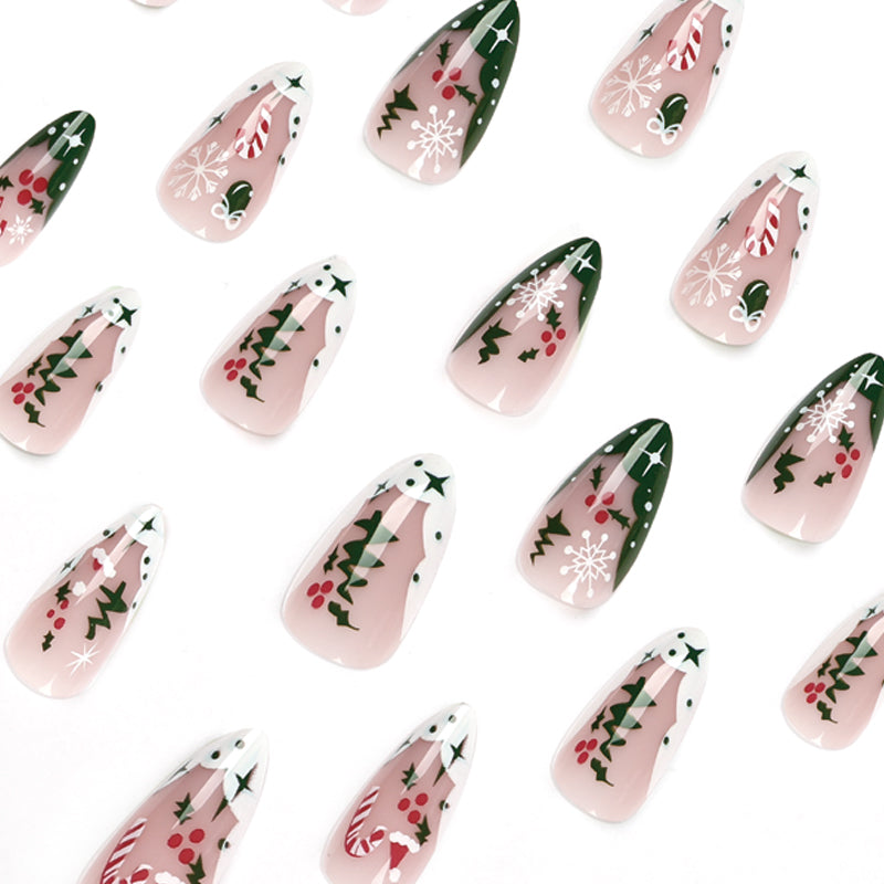 POISE Christmas Press-on Nails 24PCS set