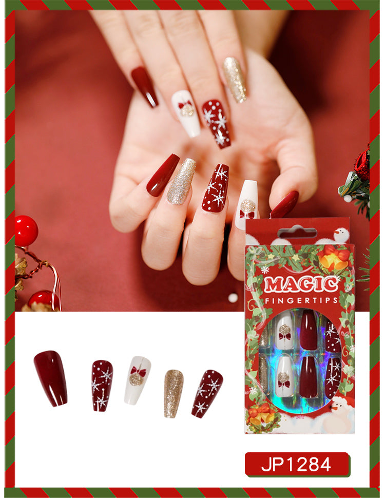 POISE Christmas Press-on Nails 24PCS set