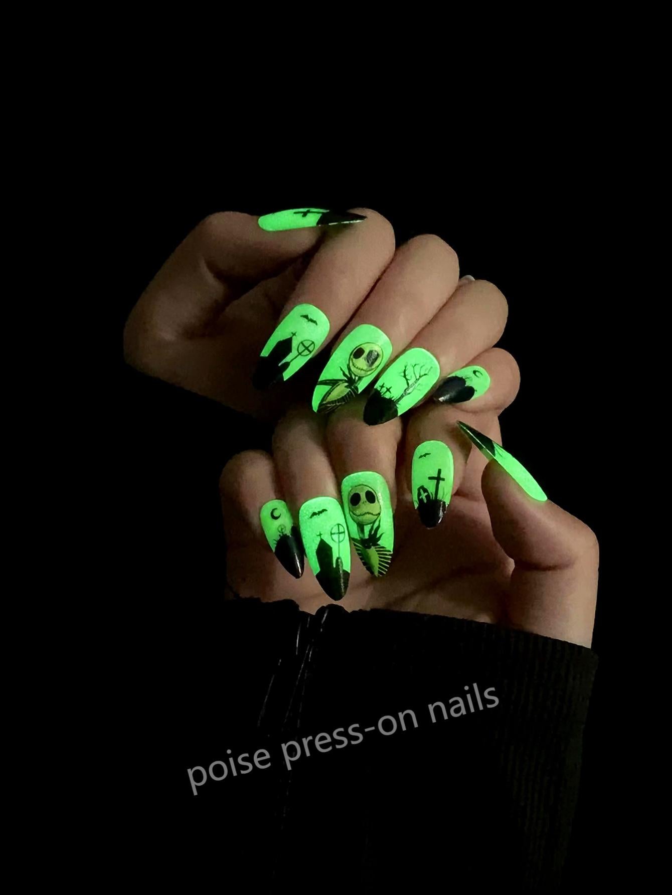 24pcs set Halloween Design Press On Nails