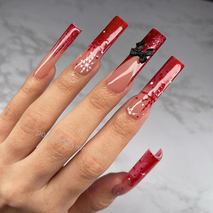 POISE Christmas Press-on Nails 24PCS set
